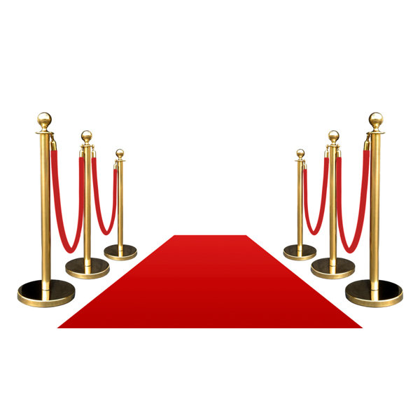 VIP Crowd Control Barriera Decorativa - Set 3 Pezzi Con Corda Velluto - Foto 3
